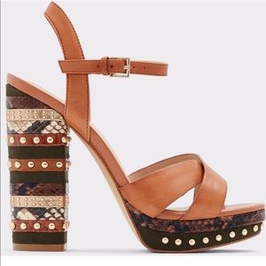 Brand new Aldo block heel platform sandals